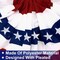 USA Pleated Fan Flag American US Bunting Flag Patriotic Half Fan Banner Flag with Brass Grommets for 4th of July Memorial Day Decoration Red White and Blue Bunting (4, 1.5x3 Feet)